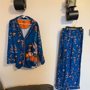 Space Jam Kids Pajamas - Blue Size 8 Boys Pajamas